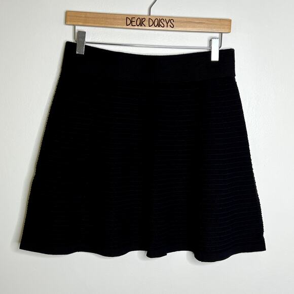 Loft Black Textured High Waist Skirt - Picture 2 of 5